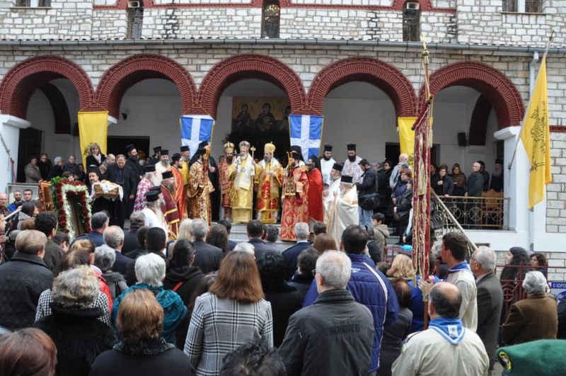 Ἡ ἑορτή τῆς πολιούχου Ἁγίας Βαρβάρας στή Μητρόπολη Δράμας