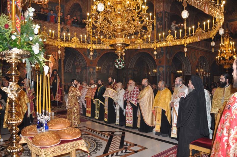 Ἡ ἑορτή τῆς πολιούχου Ἁγίας Βαρβάρας στή Μητρόπολη Δράμας