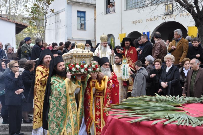 Τά ἱερά λείψανα τοῦ Ὁσίου καί Θεοφόρου Γεωργίου τοῦ νέου στήν πόλη τῆς Δράμας στίς 28-30 Μαρτίου 2014