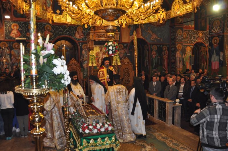 Τά ἱερά λείψανα τοῦ Ὁσίου καί Θεοφόρου Γεωργίου τοῦ νέου στήν πόλη τῆς Δράμας στίς 28-30 Μαρτίου 2014