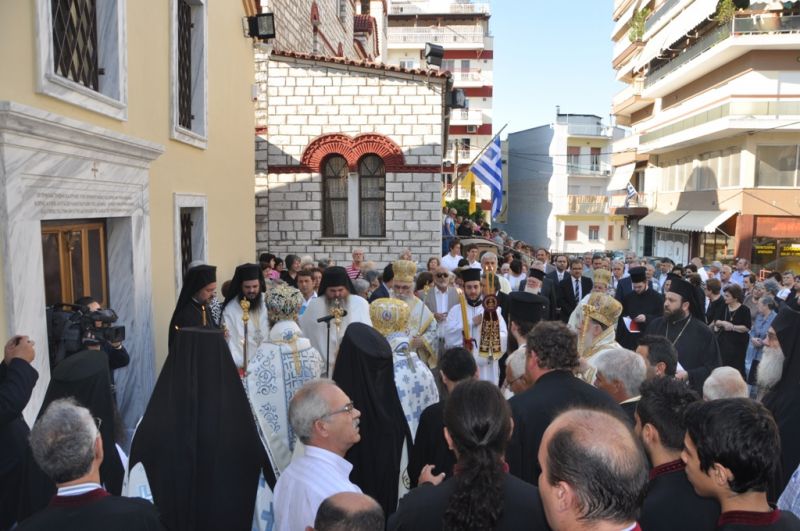 Εκατοστή ἐπέτειος  Ἐλευθερίων της Δράμας - Θυρανοίξια  ἱστορικού παλαιού Μητροπολιτικού Ναού 