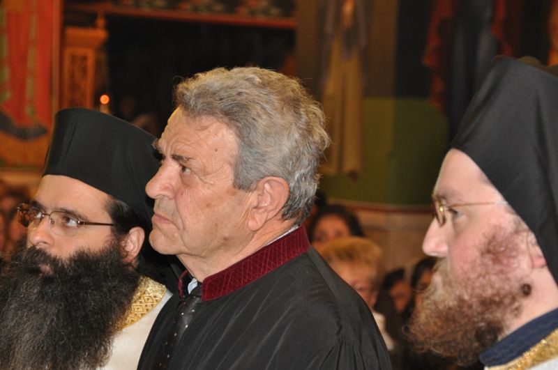 Ἡ λάρνακα τοῦ Ὁσίου καί Θεοφόρου Πατρός Γεωργίου στήν πόλη τῆς Δράμας.