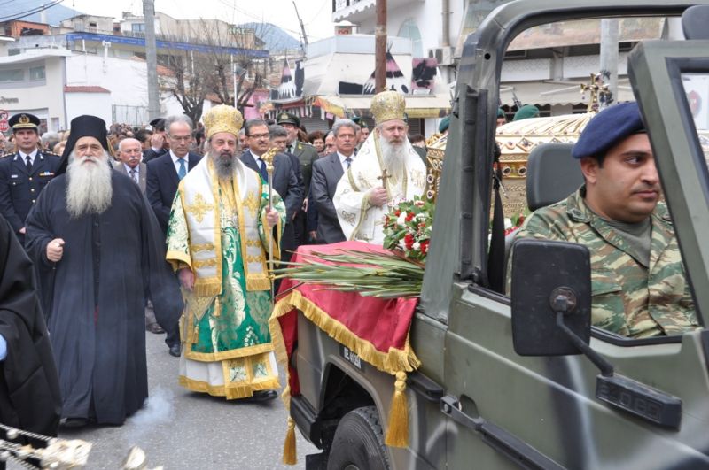 Τά ἱερά λείψανα τοῦ Ὁσίου καί Θεοφόρου Γεωργίου τοῦ νέου στήν πόλη τῆς Δράμας στίς 28-30 Μαρτίου 2014