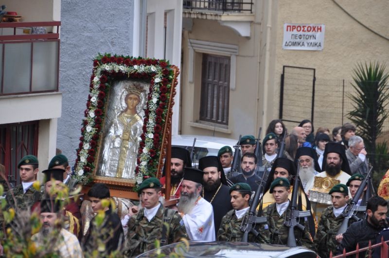 Ἡ ἑορτή τῆς πολιούχου Ἁγίας Βαρβάρας στή Μητρόπολη Δράμας